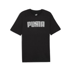PUMA Essentials Logo Lab Crew Neck Short Sleeve T-Shirt Mens Black Casual Tops 6