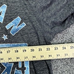 American Fighter Shirt Mens 2XL Gray Athletics Graphic Tee Side Zipper Casual