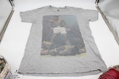 Muhammad Ali Mens Short Sleeve Graphic Tee T Shirt Size LARGE Gray Boxing Boxer