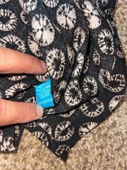 Tori Richard Hawaiian Shirt Men’s L Black Tencel Shibori Geometric Aloha Button