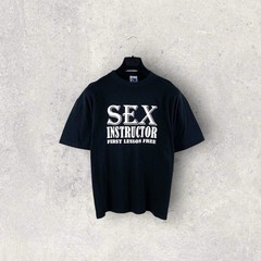vintage SEX INSTRUCTOR t-shirt First Lesson Free retro 90s 80s movie funny