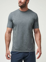 TRAVIS MATHEW SCENIC VISTA Performance Active Tee T-Shirt Heather Grey Sz L