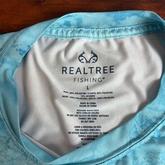 Realtree Men’s Blue Long Sleeve Fishing Performance Shirt Size L