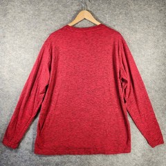 Athletic Works Mens XL Red Space Dye Long Sleeve DriWorks Performance Tee Shirt