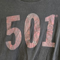 Levis 501 Vintage Style Graphic T Shirt Black Men’s Size Large