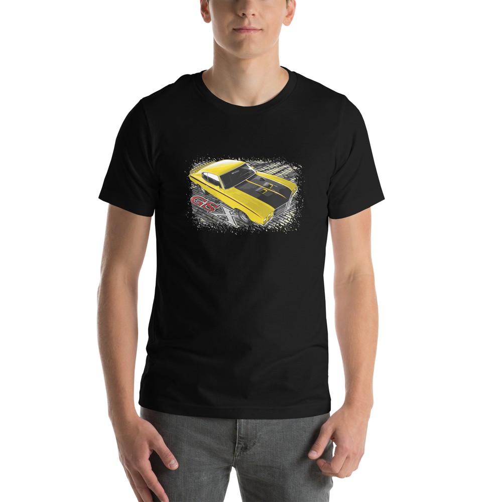 Classic Car Shirt featuring a Yellow 1970 Buick GSX, 70’s Muscle Car