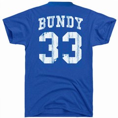 AL BUNDY polk high vintage 80s football jersey 33 costume gift gym T Shirt BLUE