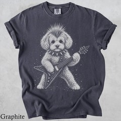 Maltipoo Dog Rock Guitar Music Lover Comfort Tee