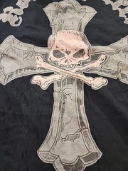 Vintage Asylum Rot In Pieces Shirt Mens XL Skull Cross Y2K Grunge Goth Biker