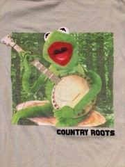 The Muppets Kermit the Frog Country Roots Banjo Graphic T Shirt Size Med