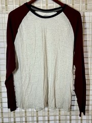 Old Navy Soft Wash Men’s Unisex Raglan Long Sleeve Tee T-Shirt Light Weight Sz L
