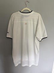 Starter Mesh Shirt Jersey Mens XL White V-Neck Embroidered Logo Athletic Vented