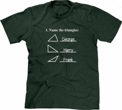 Funny Math Shirt: Name The Triangles T-Shirt funny geek Funny Tshirts for Men