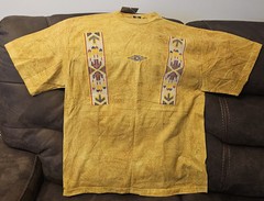 Ixtapa Sport Factory Artwear Tie Dye Beaded Look Graphic Tribal Tshirt XL NWT