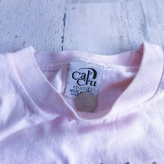 90s I Didnt Do It Funny Pink/White Tee Size Large Single Stitch 1994 Cal Cru USA