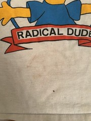 Bart Simpson 1989 T-Shirt Don’t Have A Cow Man Radical Dude Large USA See Pics