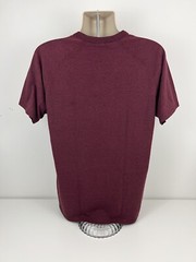 BYLT Basics Crew Neck T Shirt Mens Size L Large Maroon Straight Hem S/S EUC