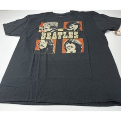 The Beatles Mens 2XL Black Graphic T-Shirt Apple Corps 2020 Band Tee Cotton