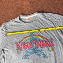 Homage Kings Island Vintage Eiffel Tower Rainbow Graphic T-Shirt Mens XL Grey A+