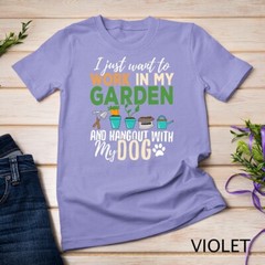 Gardening T-Shirt Dog Lover Gardener Garden Pet Gift Plants Unisex T-shirt