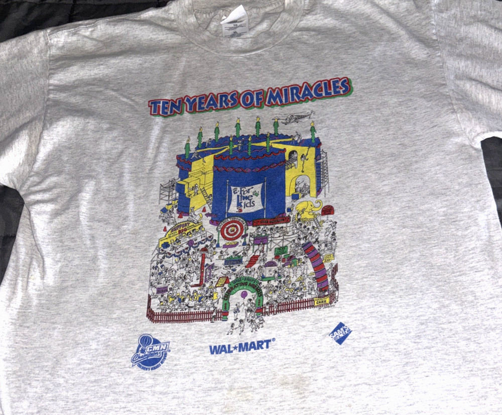 Vintage 10 Years of Miracles Sams Club Walmart Bruce Johnson Tee XL