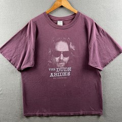 Vintage The Big Lebowski Shirt Mens XL Faded Plum Official Movie The Dude Abides