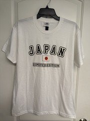 RR Japan “Japan: Limited Edition” 3D Textured White Graphic Men’s Tee Shirt (M)