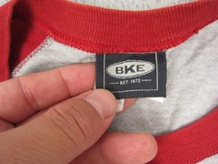 Vintage Buckle Shirt Adult Large Gray Red USA Made Baseball Raglan Single Stitch