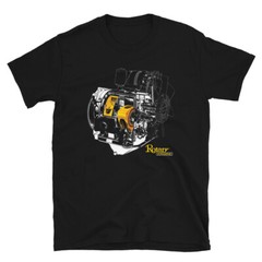 Rx-7 12A Rotary Engine Cutaway Short-Sleeve Unisex T-Shirt
