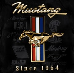 Joe Blow T’s Ford Mustang Since 1964 T-Shirt Cobra Mach 1 302 5.0 Golden Tribar
