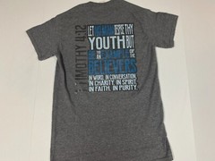 Belmont MEns Shirt Small Gray mountain graphic youth