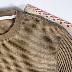 American Eagle Men’s L Khaki Super Soft Standard Fit Waffle Knit Thermal Shirt