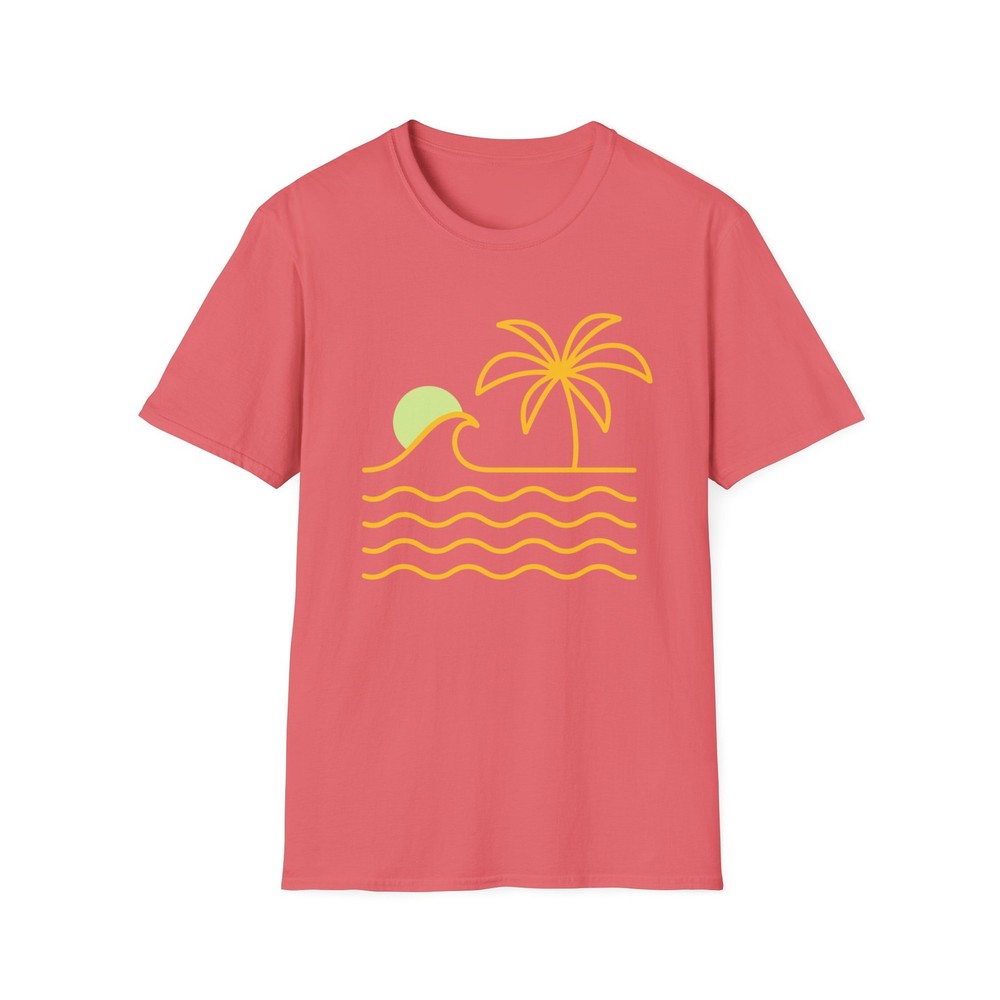 Tropical Sunset T-Shirt Beach Vibes, Summer, Vacation Wear,