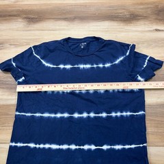 J.Crew T-Shirt Mens Medium Tie Dye Cotton Regular Fit Navy Blue Summer Casual