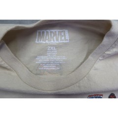 Marvel Comics Avengers Graphic T-Shirt Men’s 2XL Beige Sand Superhero Crew Neck