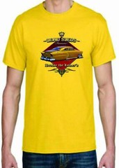 Adult DryBlend® T-Shirt – (SLEDS FOREVER – GOLD LOW RIDER HOT ROD)