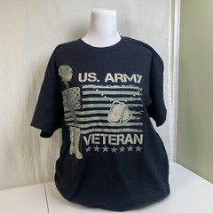 USA Flag US Army Veteran Tee Men Or Women Tee Unisex Black Large