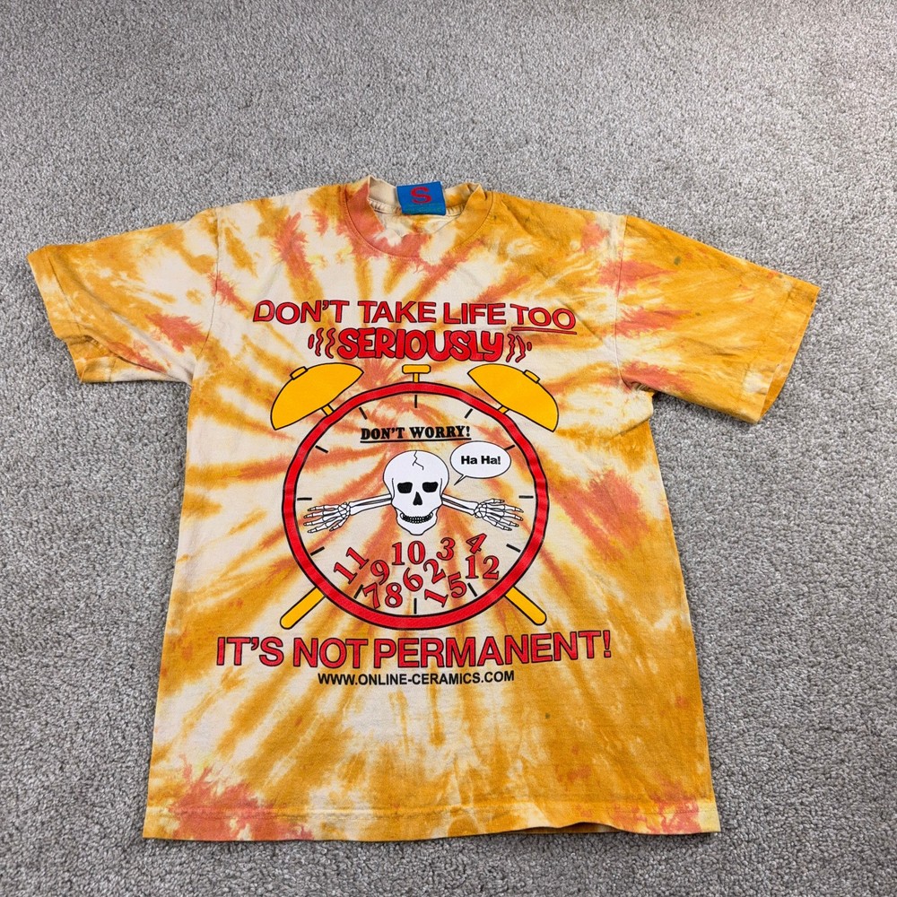 Online Ceramics Shirt Mens Small Orange Tie Dye Dont Take Like Too Seriously