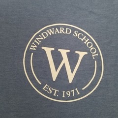 Windward School Men’s Large Blue T-Shirt Short Sleeve Crewneck Classic Casual