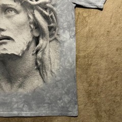 The Mountain Jesus Crown of Thorns T Shirt Mens L Gray Tie Dye Graphic Y2K Tee