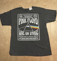 Pink Floyd 1973 The Dark Side of the Moon Live On Stage Tour Men T-Shirt Size L