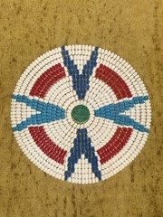 Vintage Factory Artwear Beaded Aztec Native American Totem Shirt Size Large