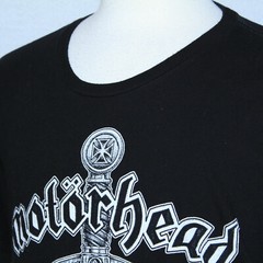 GORGEOUS MOTORHEAD BLACK SKULL CAP SWORD SHORT SLEEVE TEE SHIRT Sz 2XL MINT COND