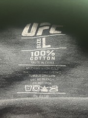 UFC Hasbulla Magomedov Graphic T Shirt Black Mens Large 100% Cotton