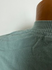 Vintage 80s 90s Ribbed Henley Shirt Large Minimal Casual Grunge Skater Cotton