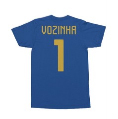 Cape Verde Soccer T-Shirt Vozinha 1 Jersey Style Double Sided Royal Blue Men Tee