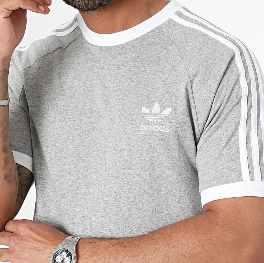 NEW MENS ADIDAS ORIGINALS CALIFORNIA TREFOIL TEE SHIRT ~SIZE 2XL #IA4848 GRAY