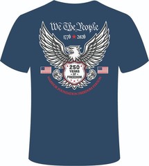 250th Anniversary Patriotic Men’s Blue T-Shirt