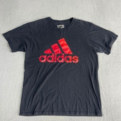Adidas Mens L Lot of 6 Graphic T-Shirts Tank Top Black White Grey Red Active