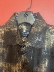 Roy Maison Black Gold Mens S Size Short Sleeves, Regular For Men 5.3-5.7 Feets